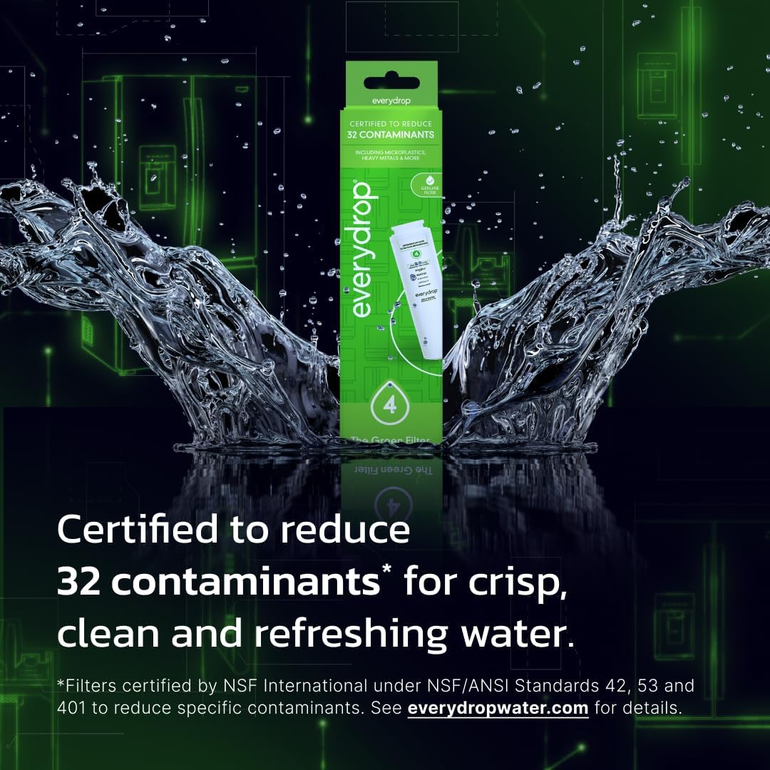Everydrop by Whirlpool Ice & Water Filter 4 EDR4RXD1, Green