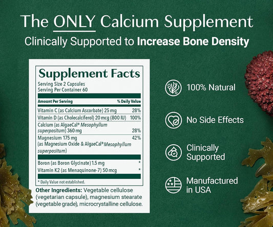 AlgaeCal Plus Calcium – 120 Capsules