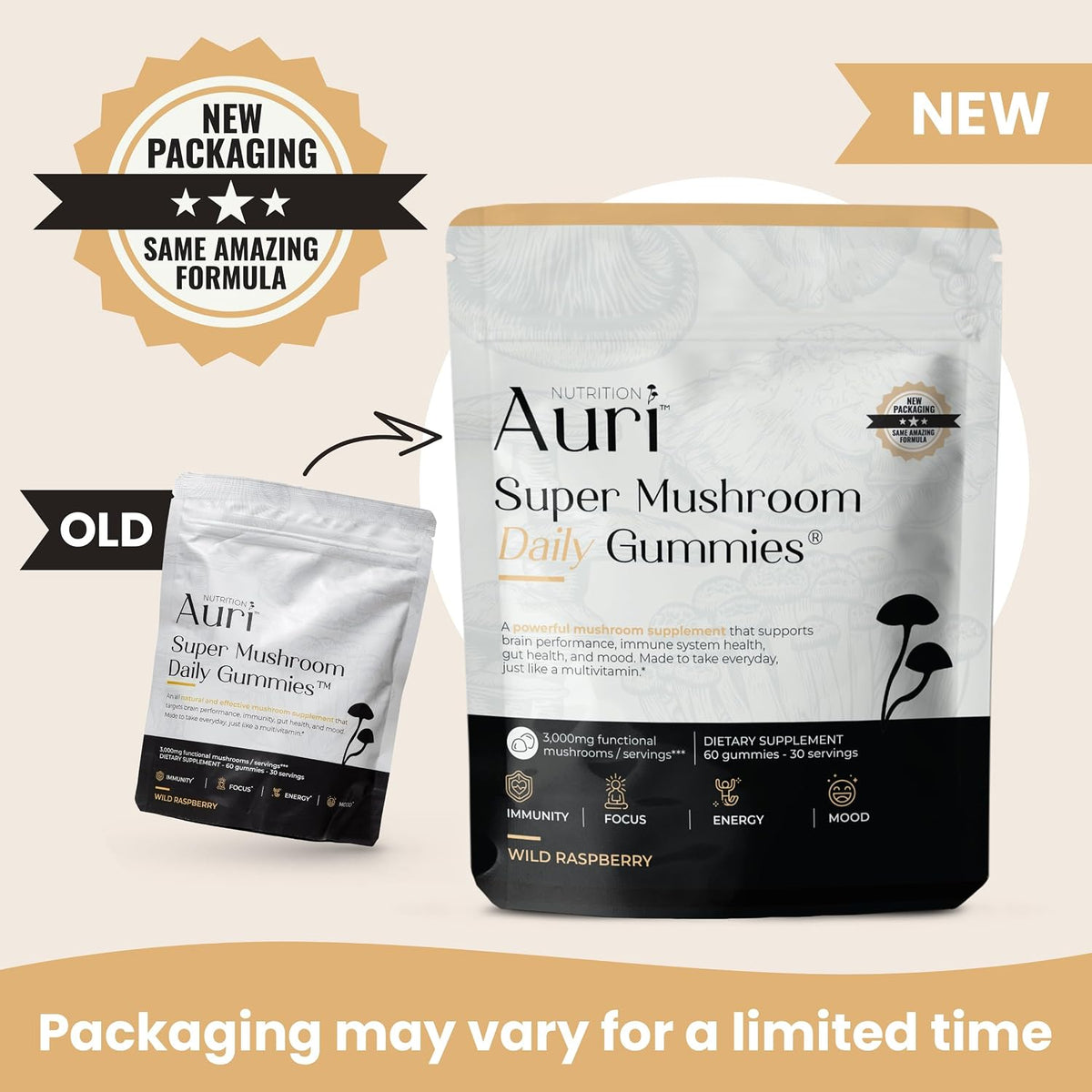Nutrition Super Mushroom Daily Gummies – 12 Mushroom Blend | 60 Count