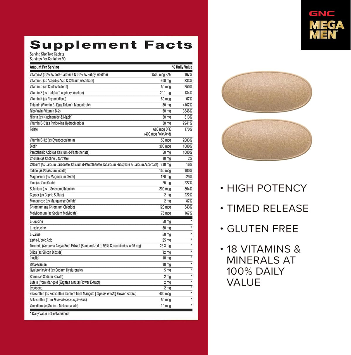 GNC Mega Men Sport Multivitamin – 180 Count