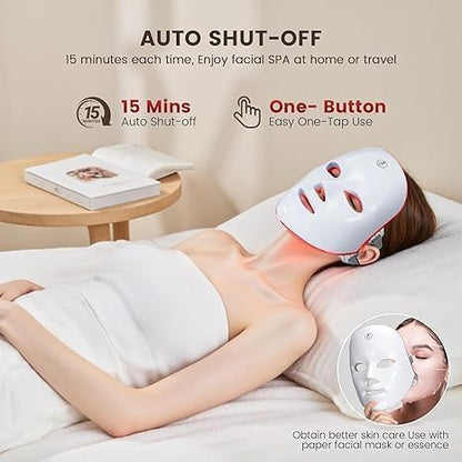 7-in-1 LED Photon Therapy Facial Mask – Red Light Therapy