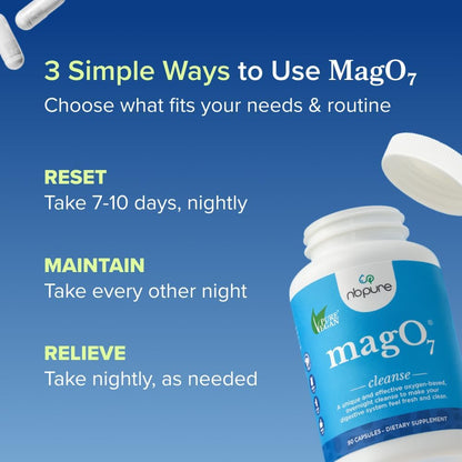 nbpure MagO7 Natural Colon Cleanse & Detox – 30 Capsules