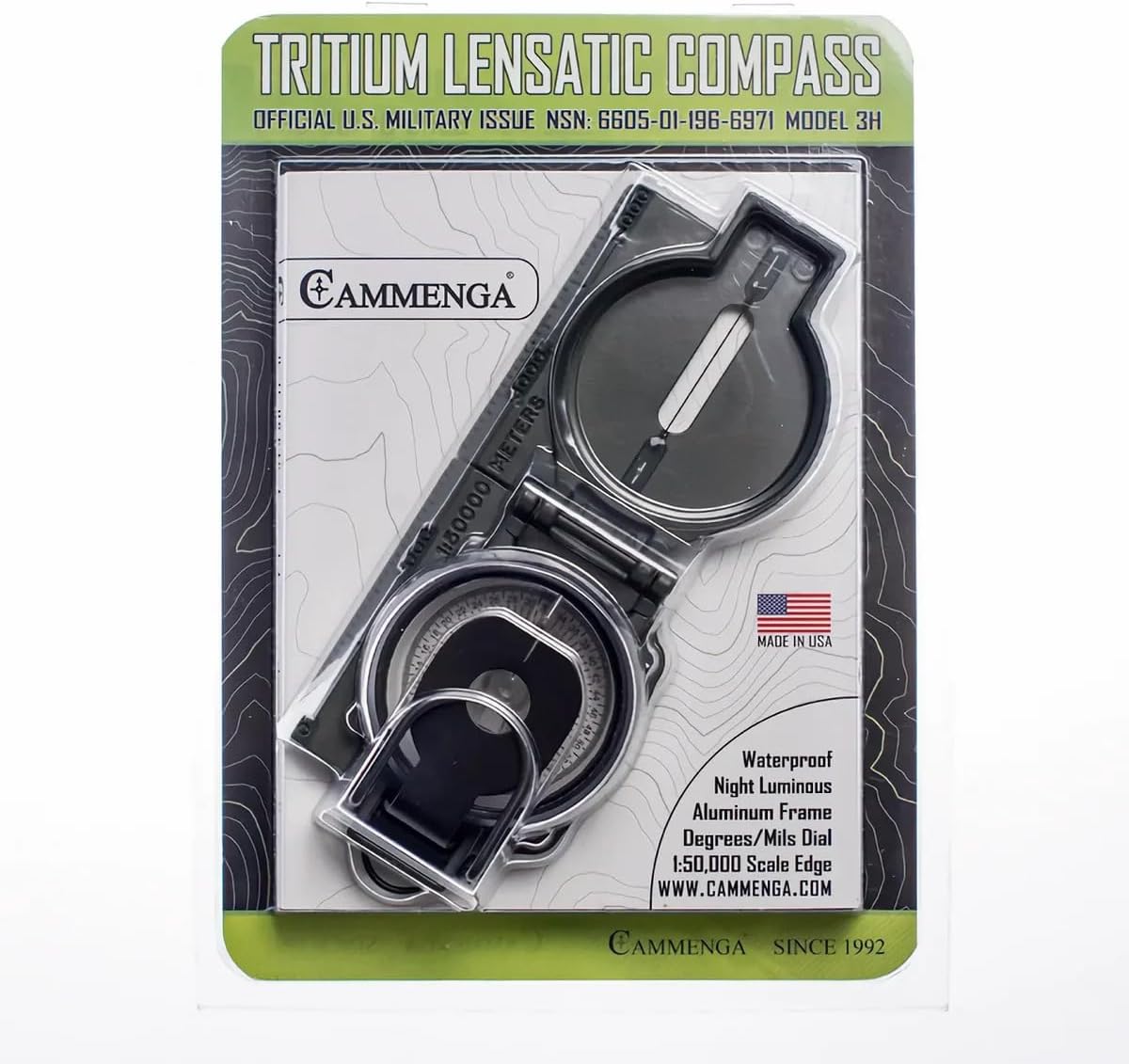 Cammenga Military Tritium Lensatic Compass with Pouch