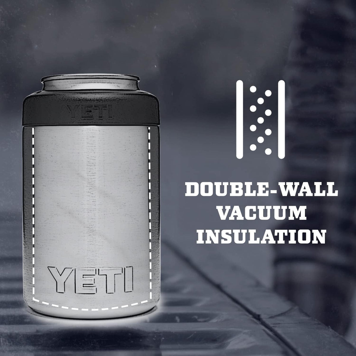 YETI Rambler Colster Can Insulator – Black, 12 oz