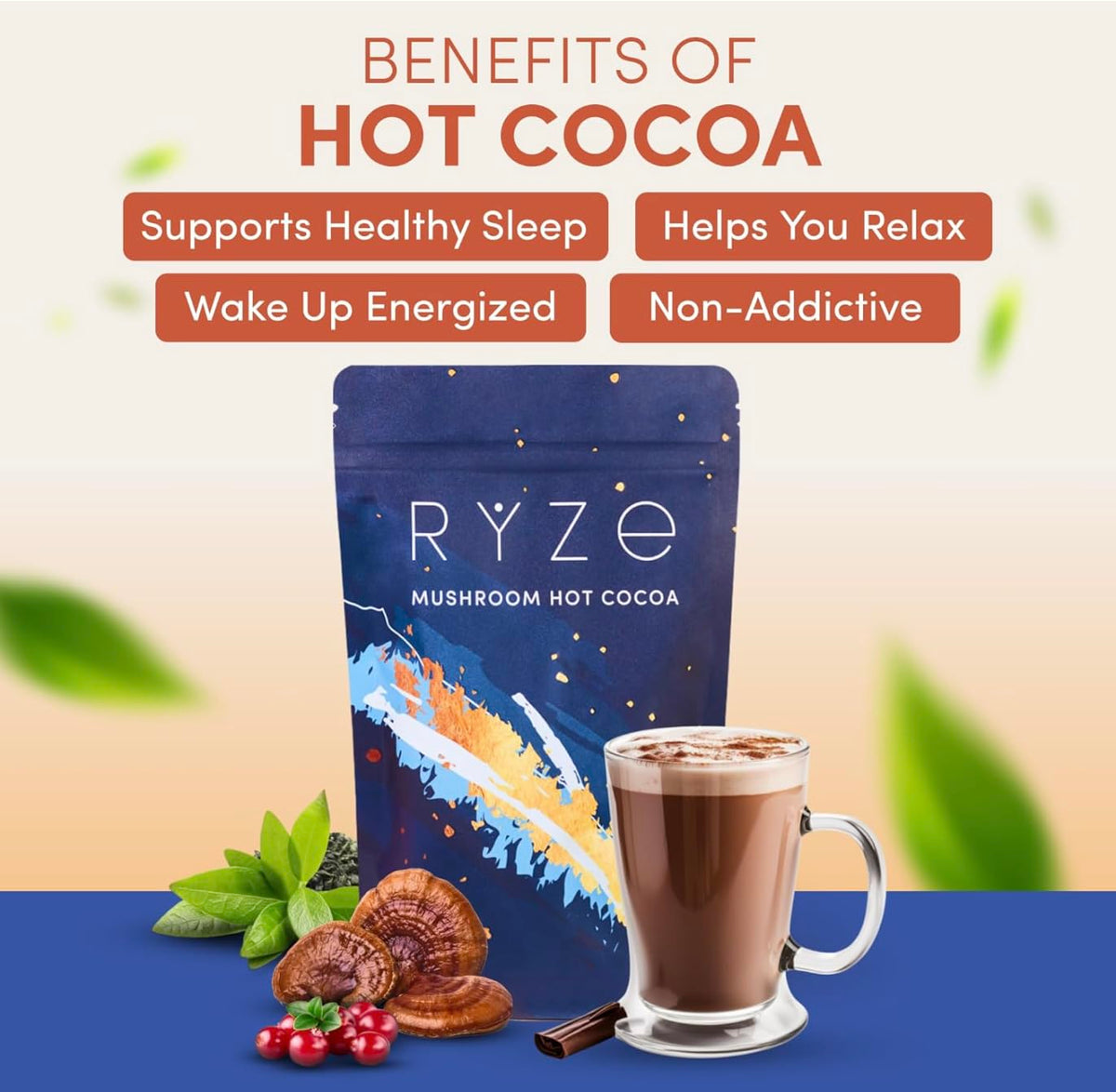 RYZE Day + Night Bundle – Mushroom Coffee & Hot Cocoa