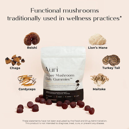 Nutrition Super Mushroom Daily Gummies – 12 Mushroom Blend | 60 Count
