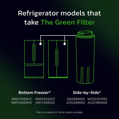 Everydrop by Whirlpool Ice & Water Filter 4 EDR4RXD1, Green
