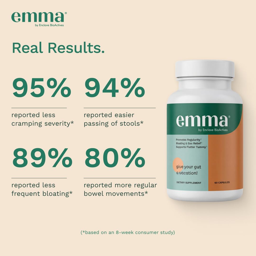 Emma Relief Gut Health Support, 60 Capsules, 2 Pack