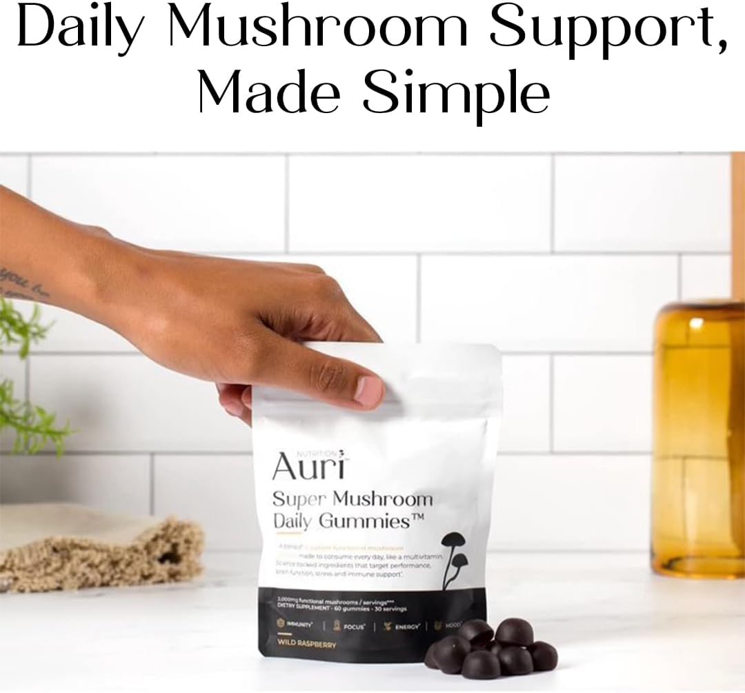Nutrition Super Mushroom Daily Gummies – 12 Mushroom Blend | 60 Count