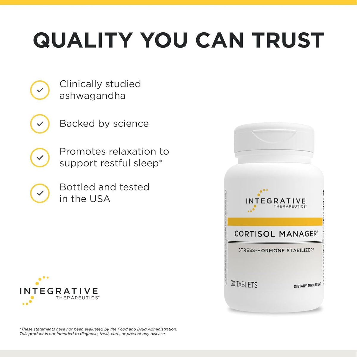 Integrative Therapeutics Cortisol Manager, 30 Tablets