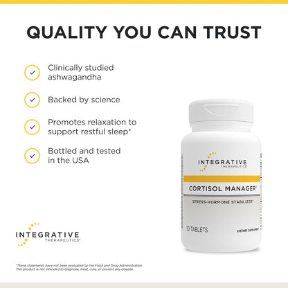 Integrative Therapeutics Cortisol Manager, 30 Tablets
