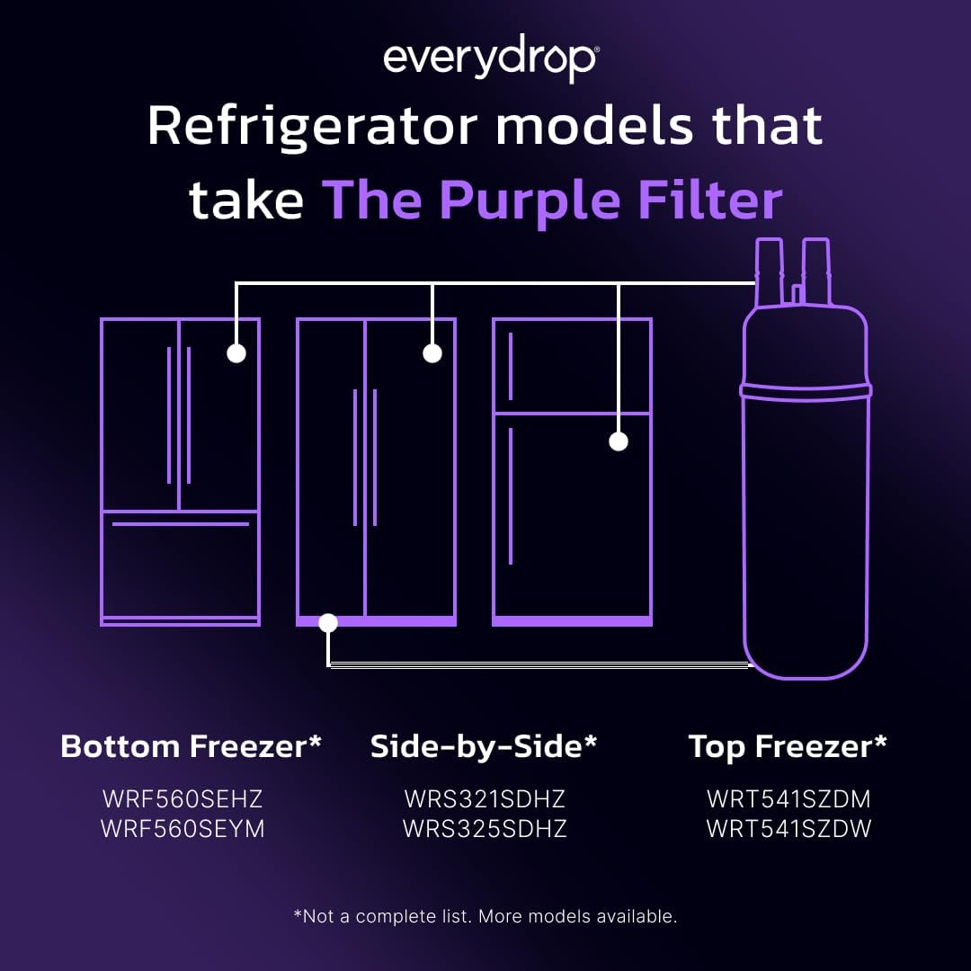 everydrop by Whirlpool Ice & Water Filter 1 EDR1RXD1, Purple