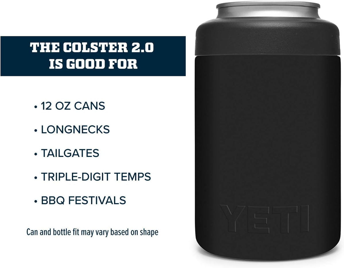 YETI Rambler Colster Can Insulator – Black, 12 oz