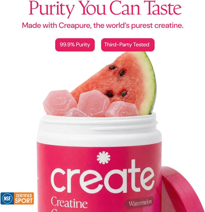 Create Creatine Monohydrate Gummies – Watermelon (1.5g per Gummy)