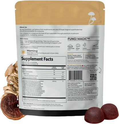 Nutrition Super Mushroom Daily Gummies – 12 Mushroom Blend | 60 Count
