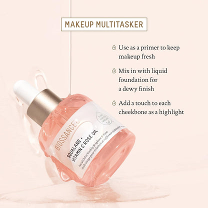 BIOSSANCE Squalane + Vitamin C Rose Advanced Facial Oil