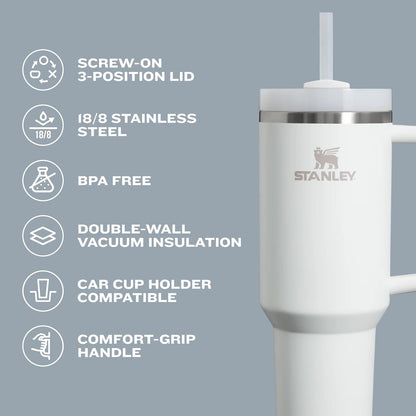 Stanley Quencher H2.0 FlowState Tumbler – 40 oz | Black Chroma