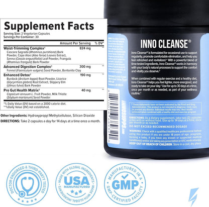 InnoSupps Inno Cleanse 2X – Colon Cleanse & Detox | 8 Week