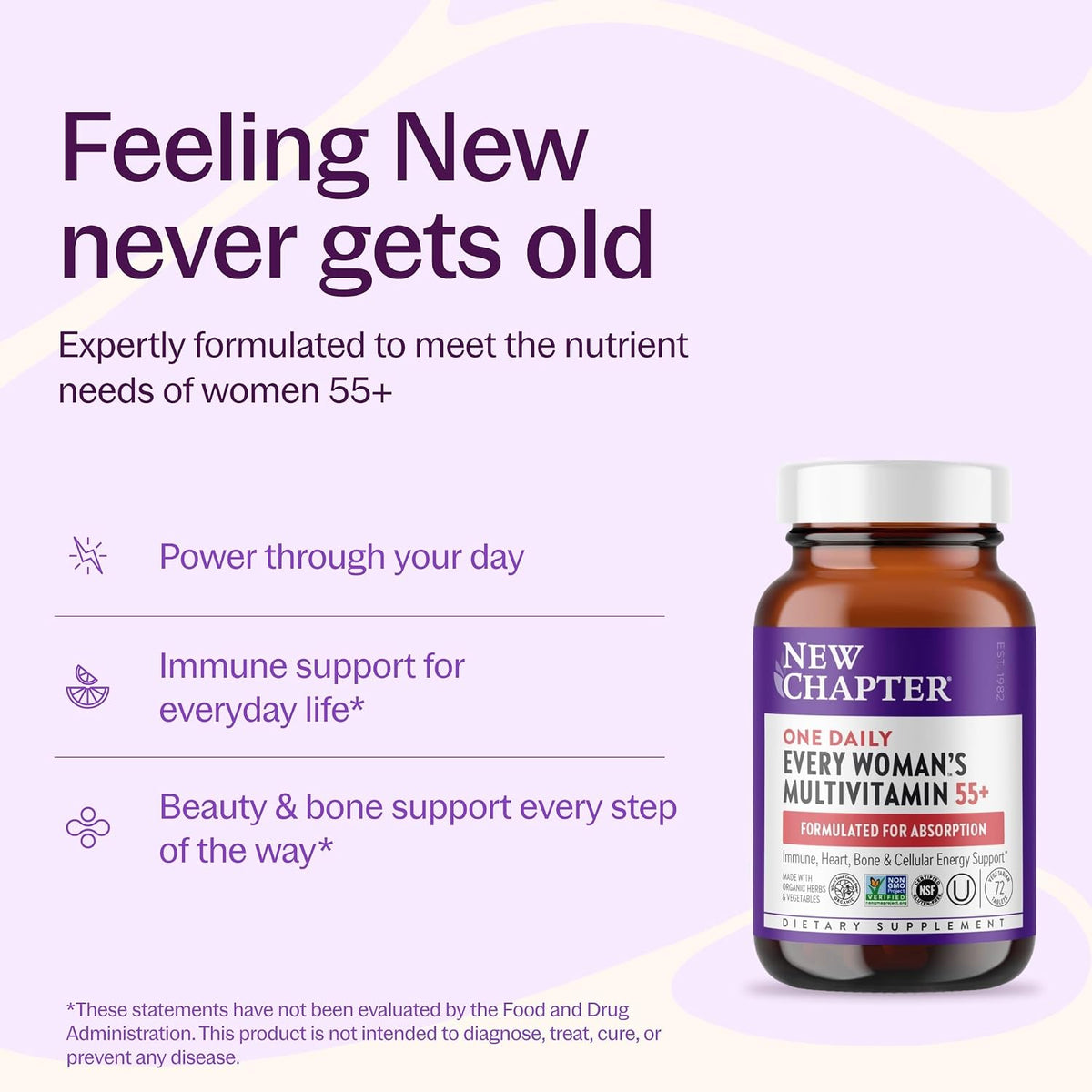 New Chapter Every Woman's One Daily 55+ Multivitamin – 72 Tablets