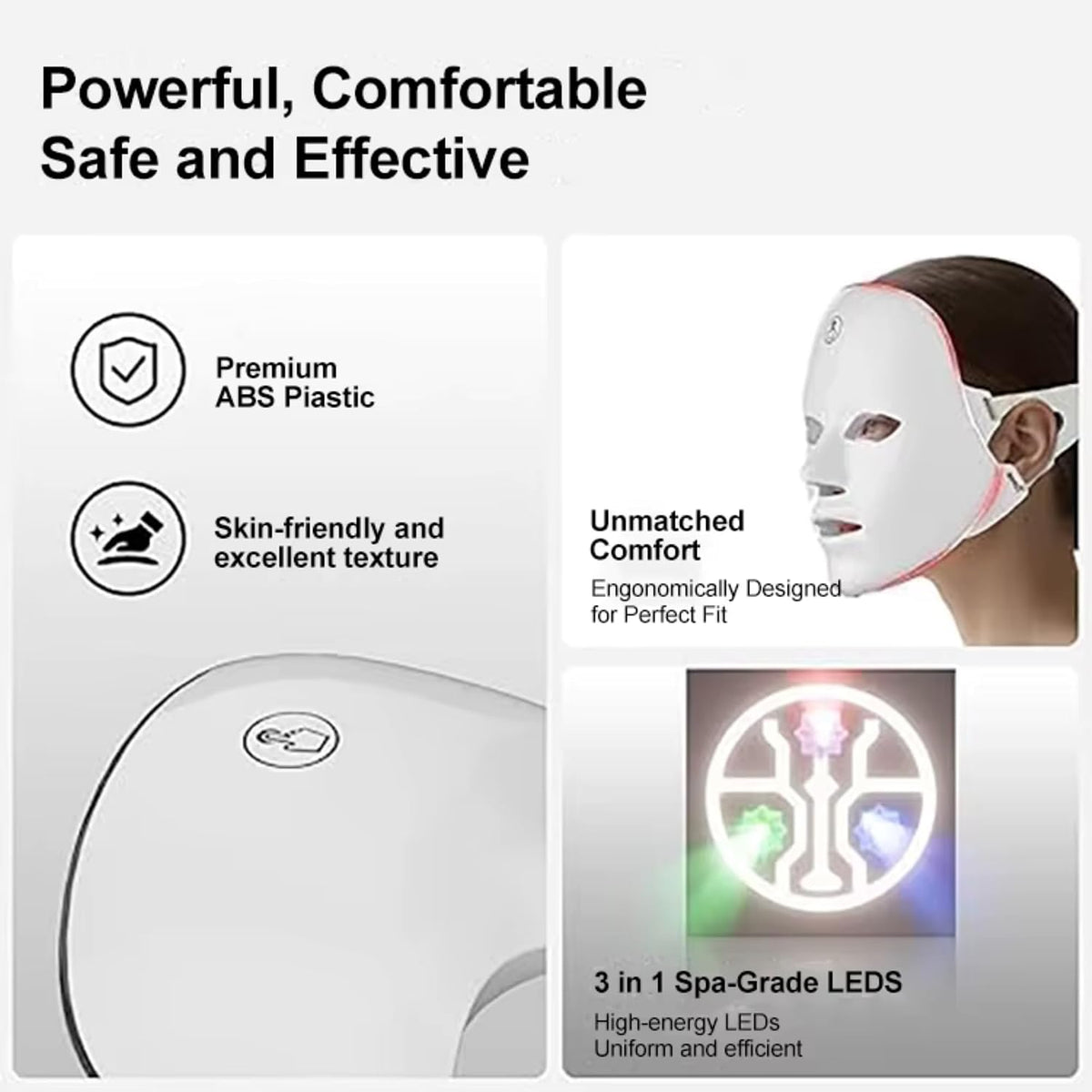 7-in-1 LED Photon Therapy Facial Mask – Red Light Therapy