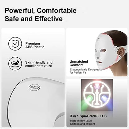 7-in-1 LED Photon Therapy Facial Mask – Red Light Therapy