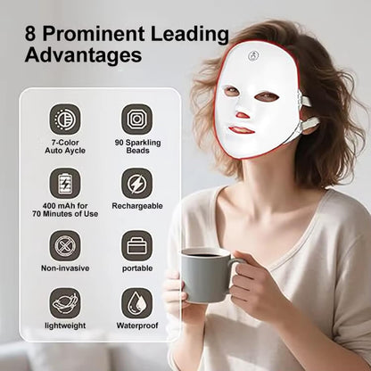 7-in-1 LED Photon Therapy Facial Mask – Red Light Therapy