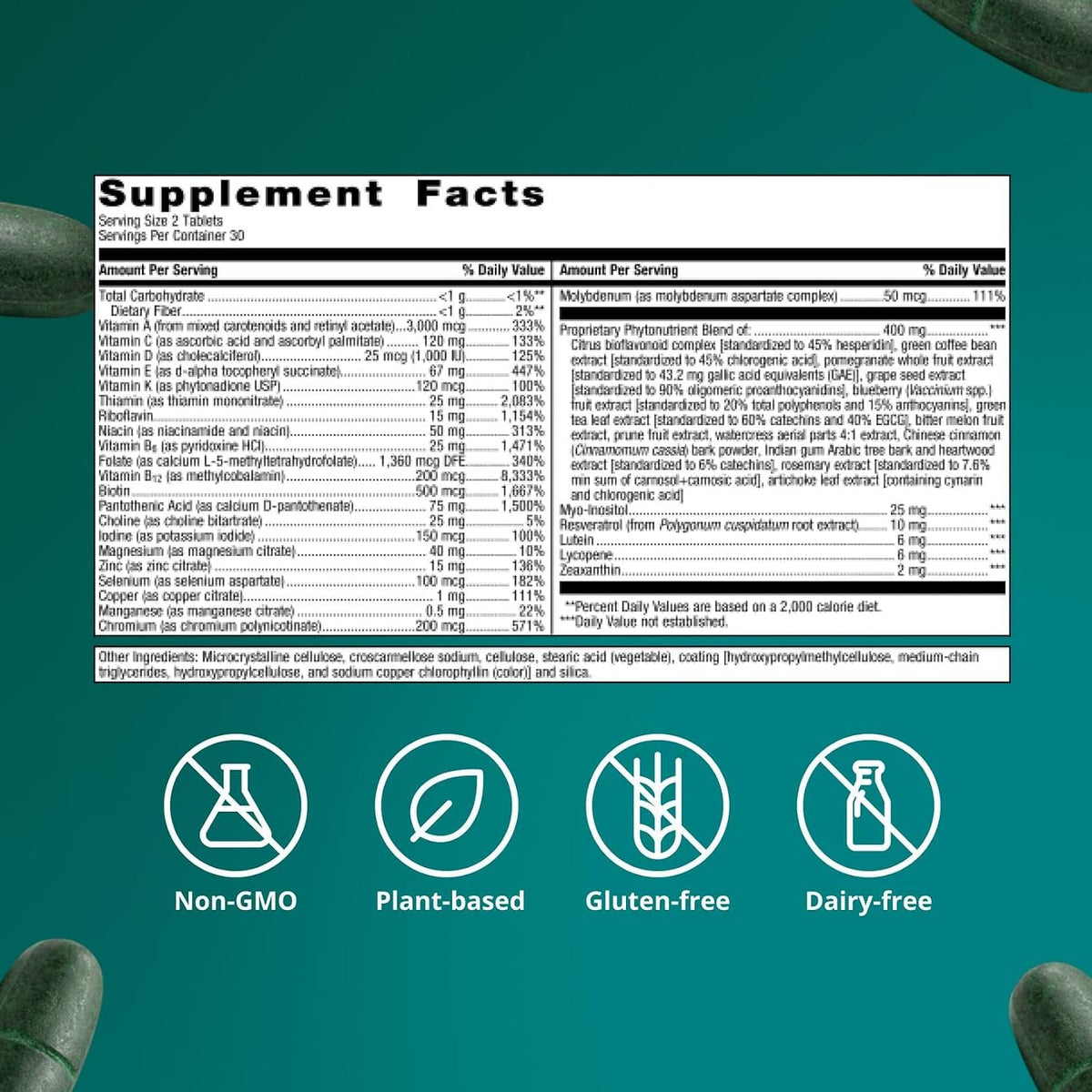 Metagenics PhytoMulti Multivitamin – 60 Tablets | Iron-Free