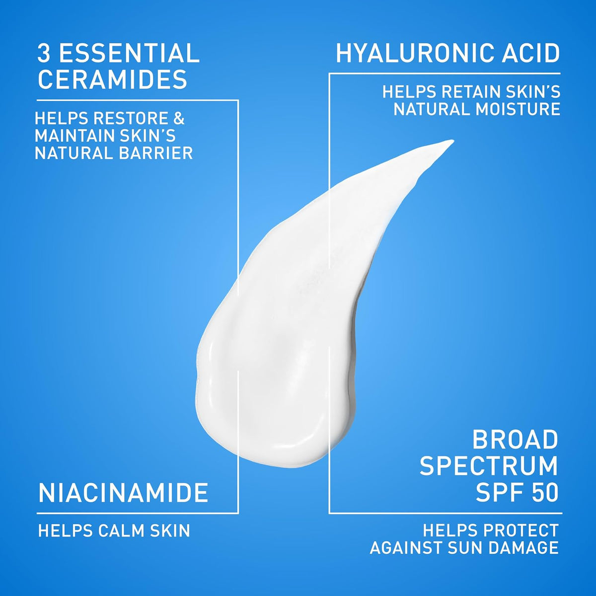 CeraVe AM Facial Moisturizing Lotion SPF 50 | Face Moisturizer with SPF | 3 oz