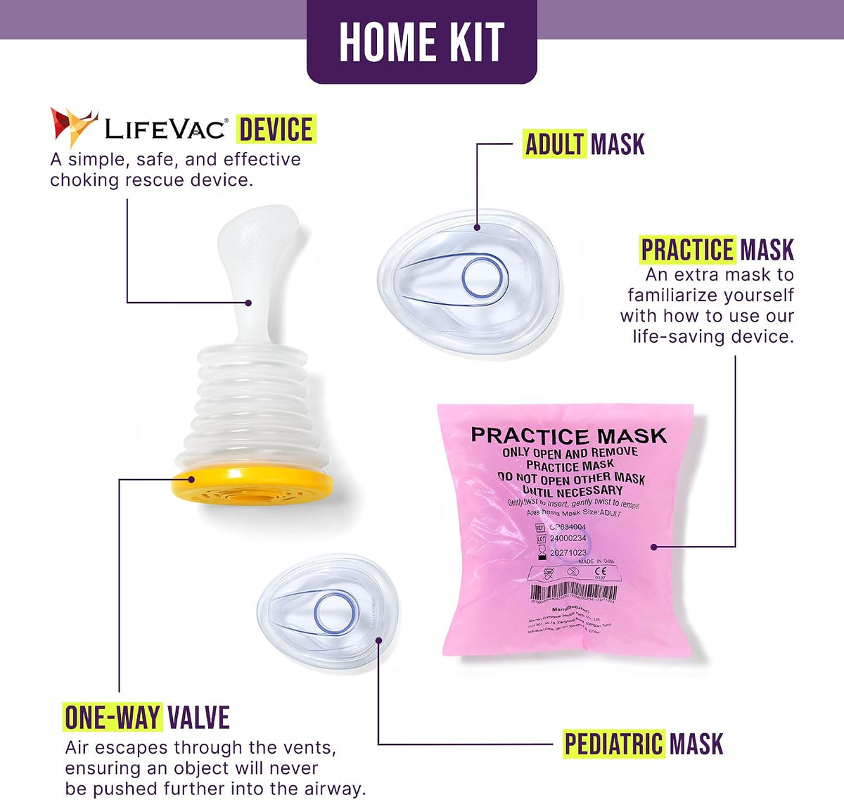 LifeVac Home Kit – Anti-Choking Airway Rescue Device