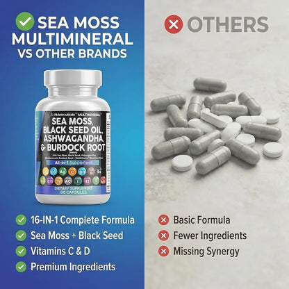 Clean Nutraceuticals Super Blend – Sea Moss, Ashwagandha & Turmeric