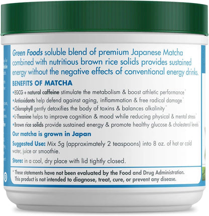 Green Foods Organic Ceremonial Grade Matcha Green Tea from Japan | 5.5 oz