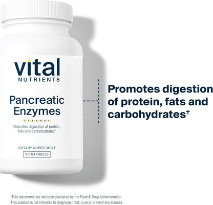 Vital Nutrients Pancreatic Enzymes 1,000 mg 90 Capsules