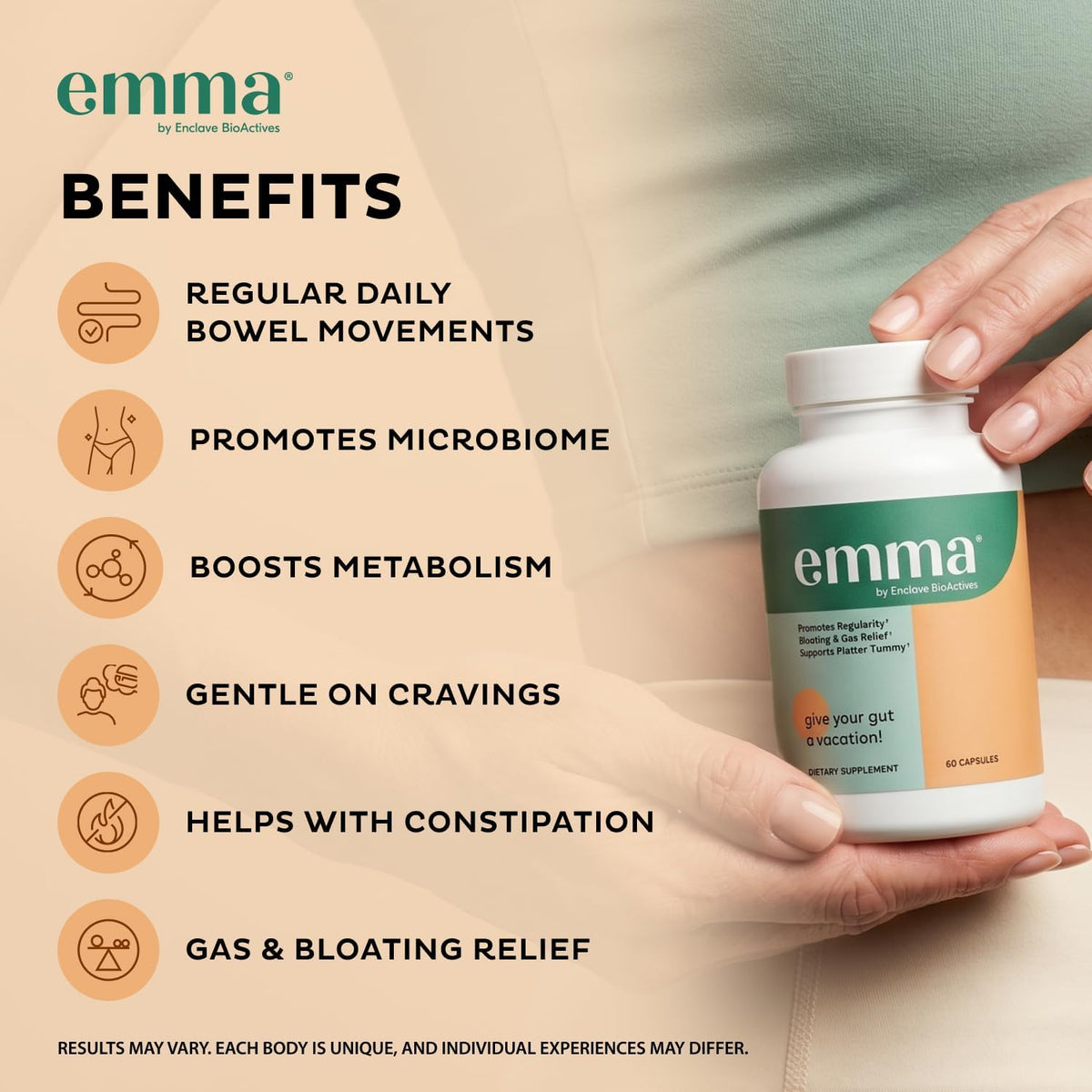 Emma Relief Gut Health Support, 60 Capsules, 2 Pack