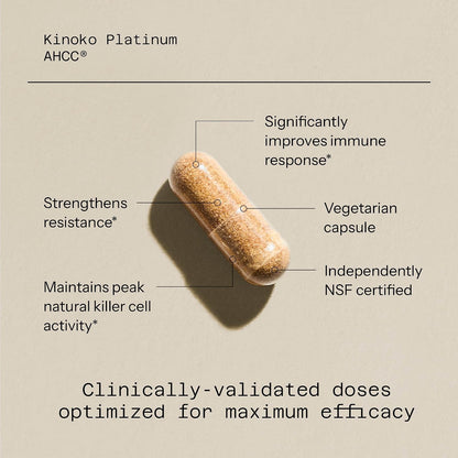 Quality of Life Kinoko Platinum AHCC – Immune Support | 750mg