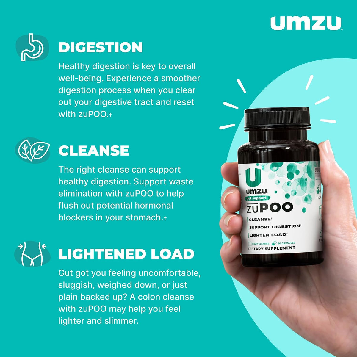 UMZU zuPOO Colon Cleanse – 30 Capsules (2-Pack)