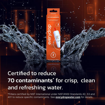 Everydrop by Whirlpool Ice & Water Filter 2 EDR2RXD1, Orange
