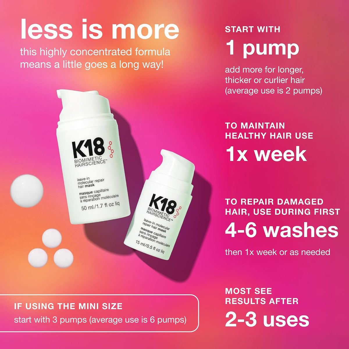 K18 Leave-In Molecular Repair Hair Mask – 50 mL