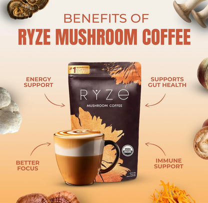 RYZE Day + Night Bundle – Mushroom Coffee & Hot Cocoa