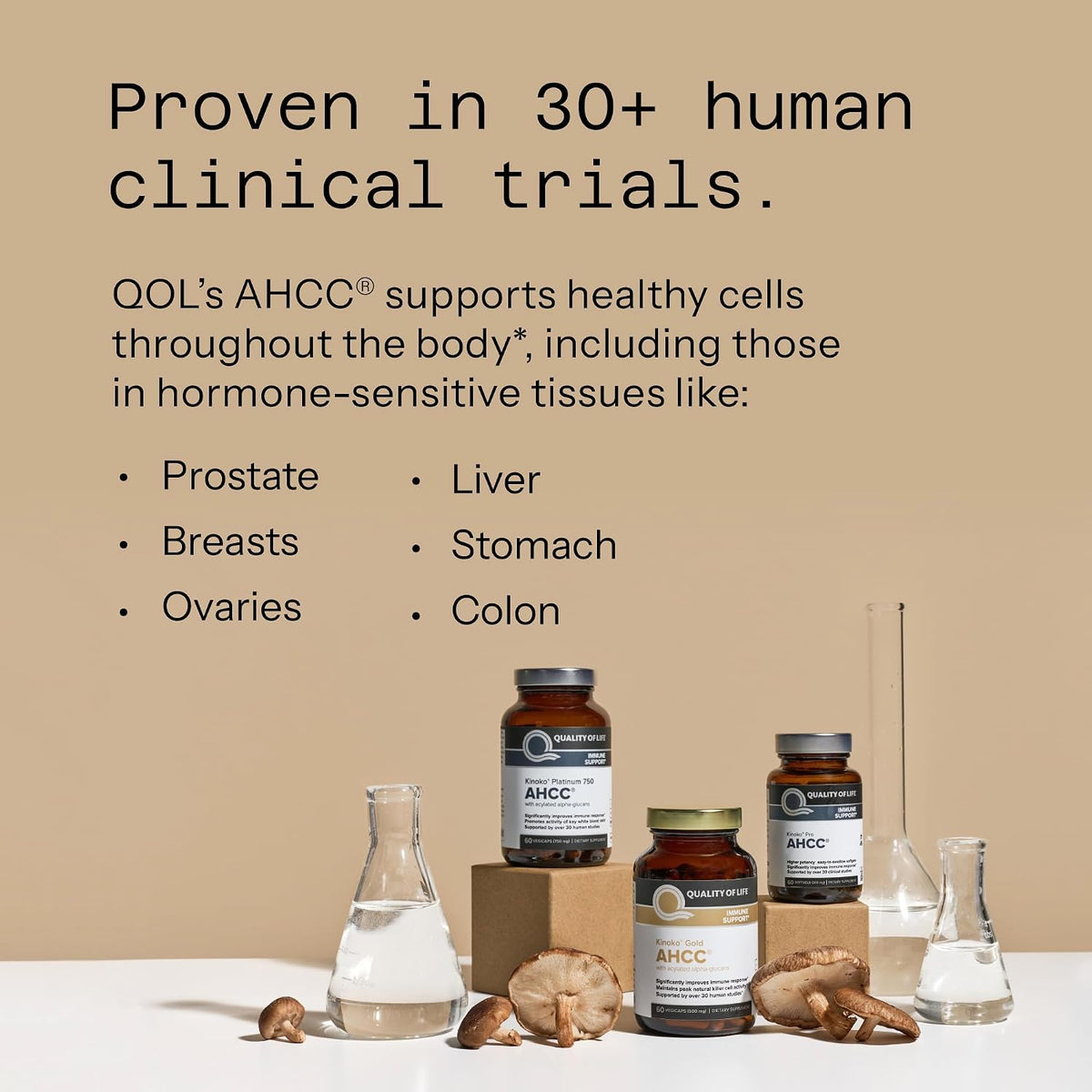 Quality of Life Kinoko Platinum AHCC – Immune Support | 750mg