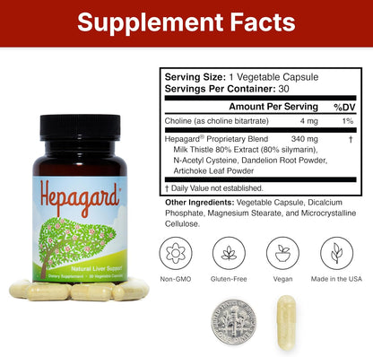 Hepagard Liver Support with NAC – 30 Capsules