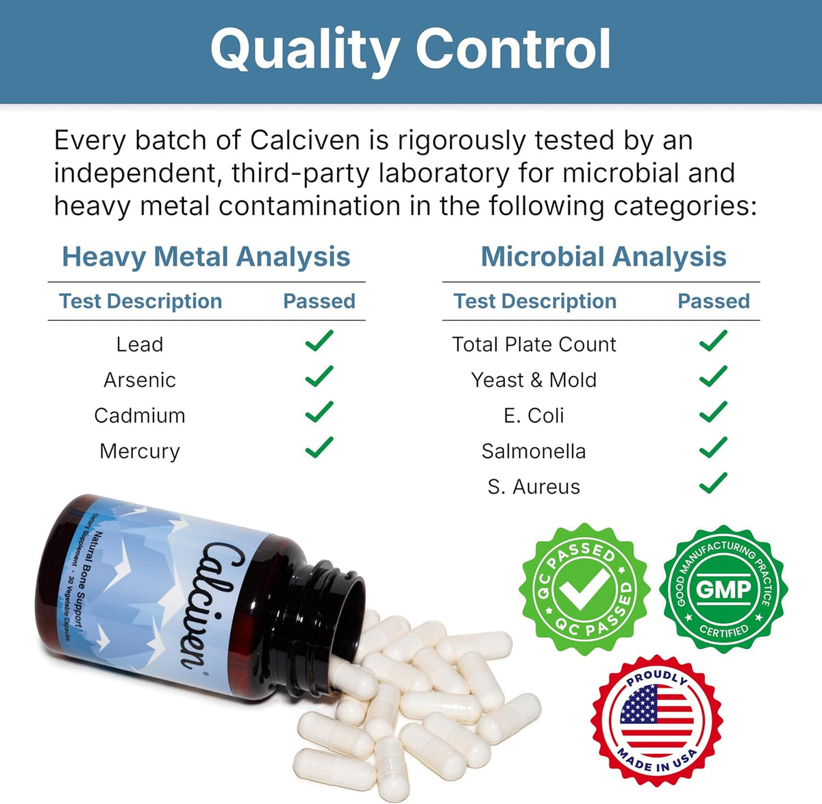 Calciven Natural Bone Support – 30 Capsules