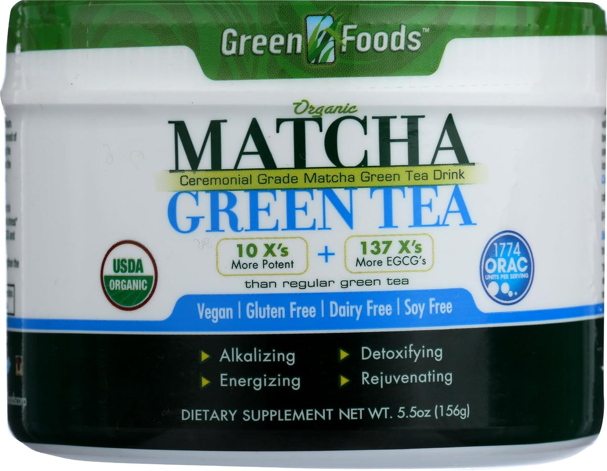 Green Foods Organic Ceremonial Grade Matcha Green Tea from Japan | 5.5 oz
