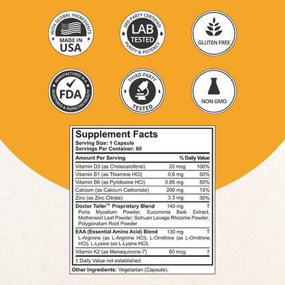 NuBest Doctor Taller Kids 8+ & Teens – 60 Vegan Capsules
