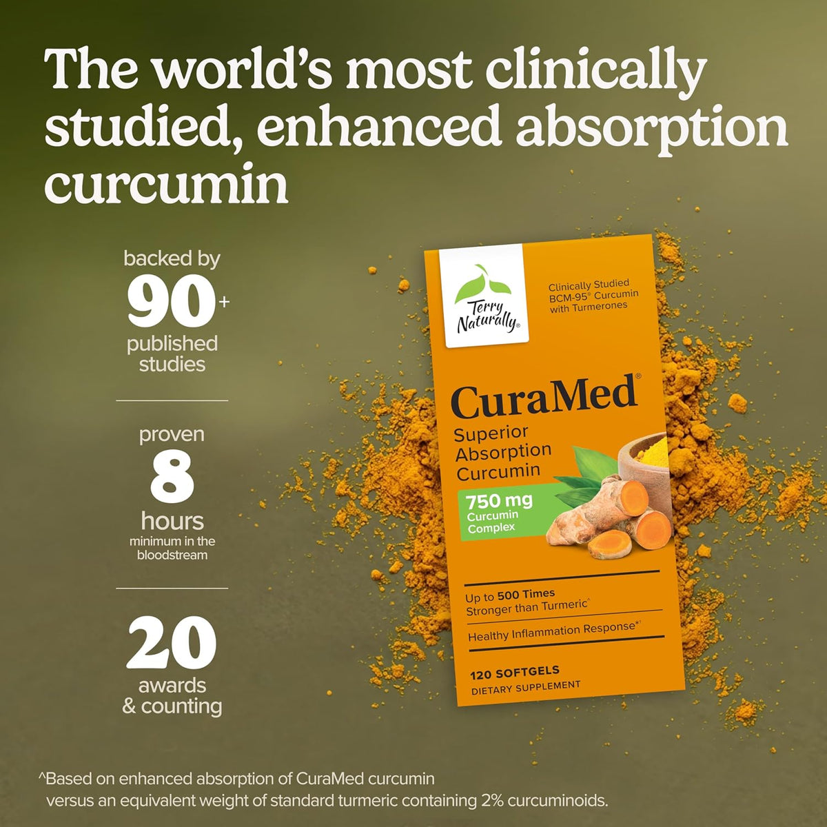 Terry Naturally CuraMed 750mg – 120 Softgels (Pack of 2)