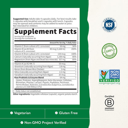 Garden of Life Vitamin Code Raw Calcium – 120 Capsules