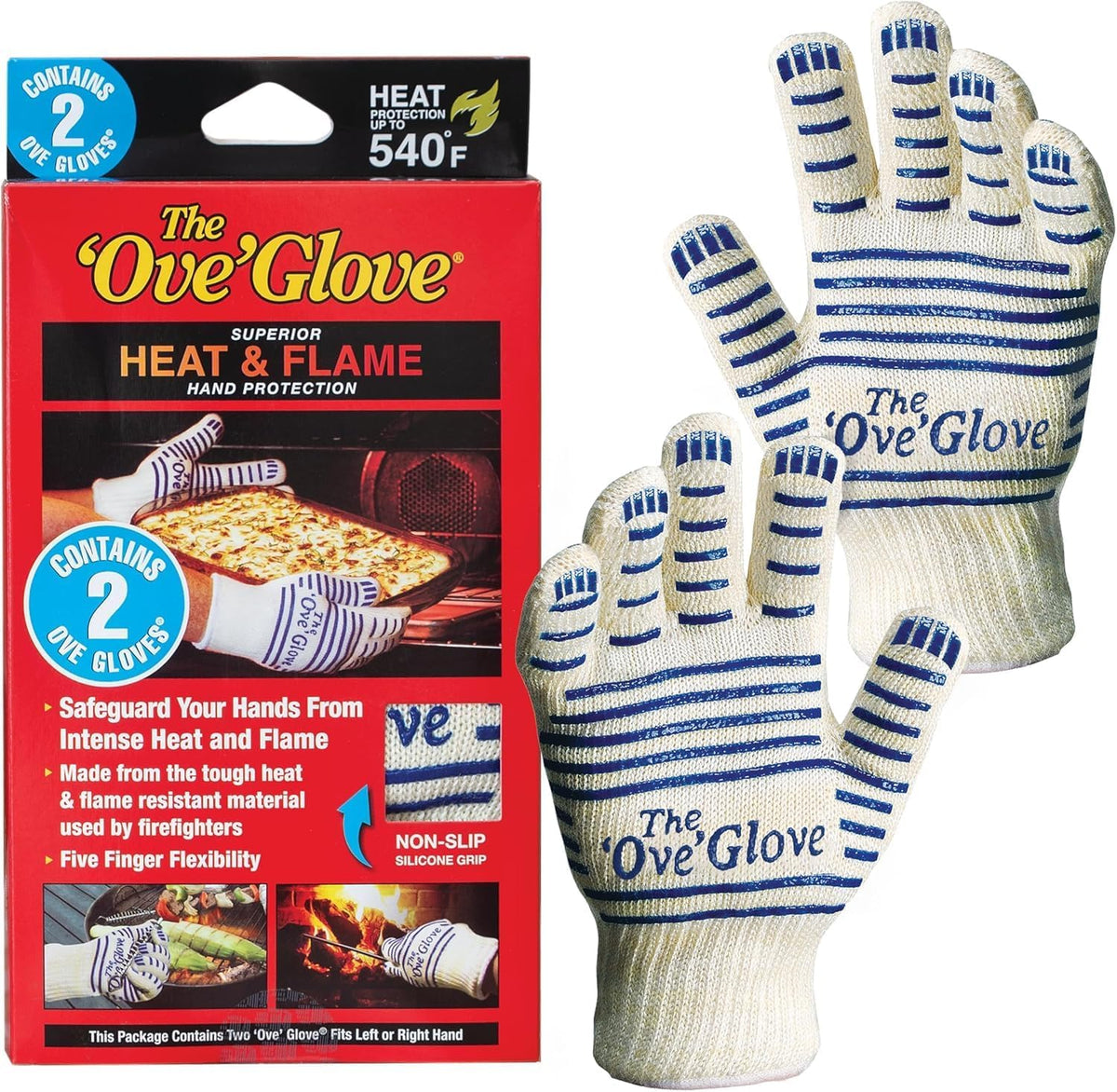 The Ove Glove Heat-Resistant Oven Gloves, 4-Pack