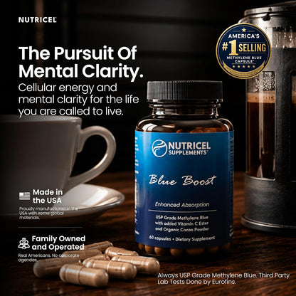 Nutricel Methylene Blue 12mg with Vitamin C Ester – 60 Capsules