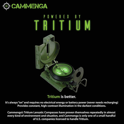 Cammenga Military Tritium Lensatic Compass with Pouch
