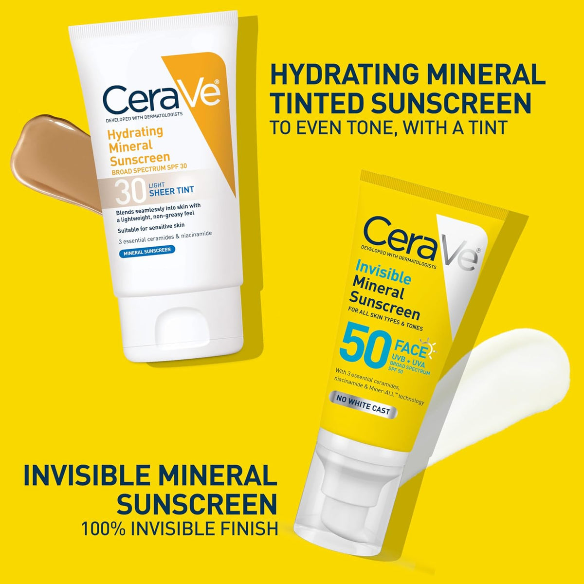 CeraVe Invisible Mineral Sunscreen SPF 50 | Travel Size