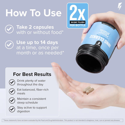 InnoSupps Inno Cleanse 2X – Colon Cleanse & Detox | 8 Week